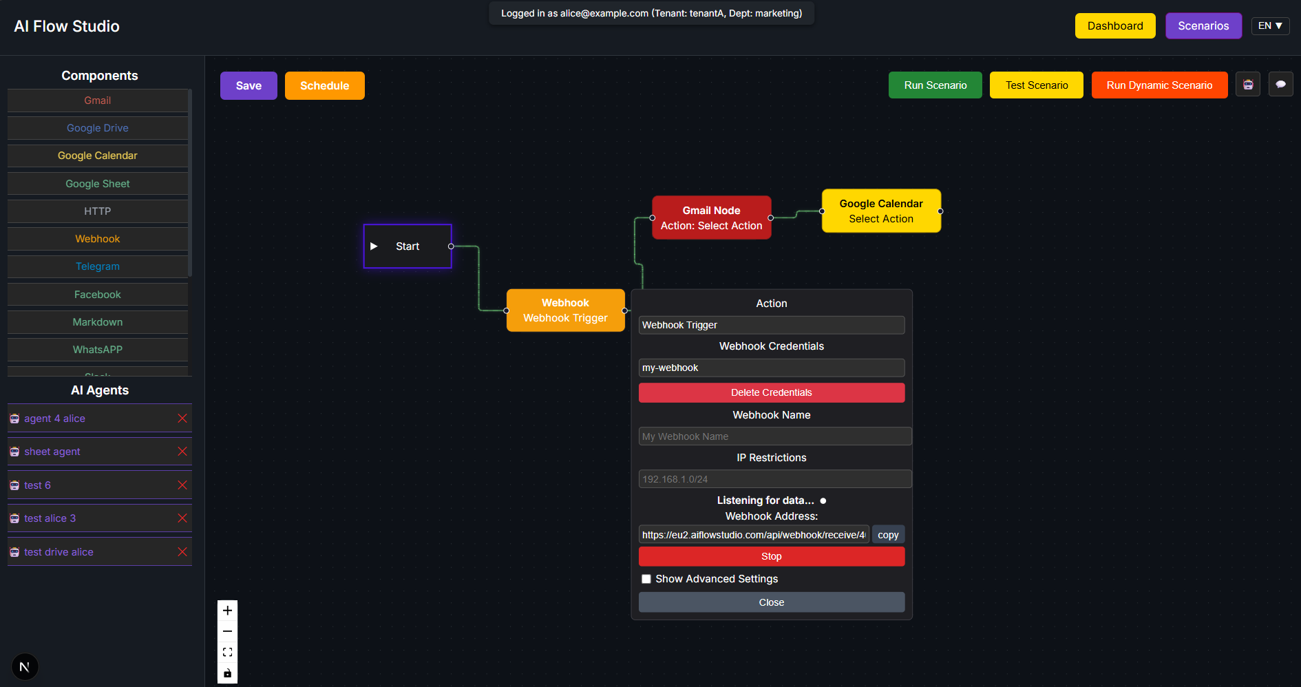 Workflow screenshot 1